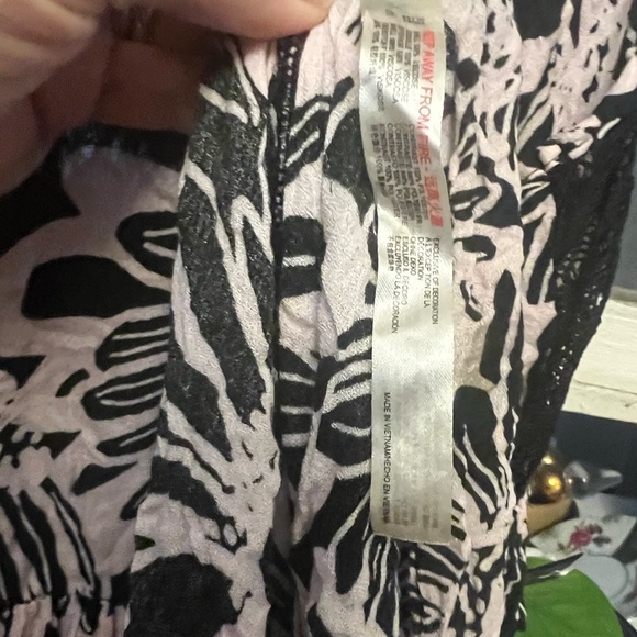 NEW Free People Intimately Tiers To You Maxi Dress Pink/Black Oversized Women M - Picture 10 of 10